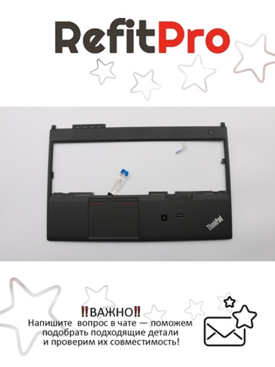 Верхняя панель клавиатуры (топкейс) для ноутбука Lenovo ThinkPad W540 черная, с тачпадом, кнопкой включения, датчиком калибровки матрицы (04X5547), оригинал