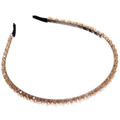 Ободок металлический с бисером «КОЛЛИНА», энтари, микс 4 цвета, 0,5см (блистер Кокетка и пакет с подвесом)