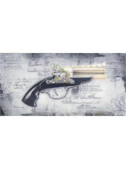 Картина “Пистолет” (плекси арт) 50x100 см.