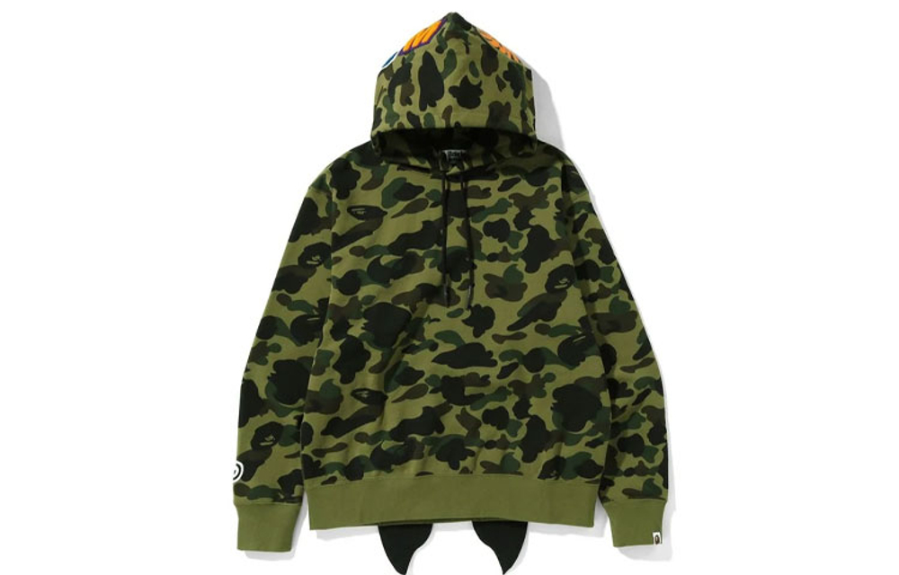 A Bathing Ape 1st Camo Shark Relaxed Fit Fullover Худи зеленый