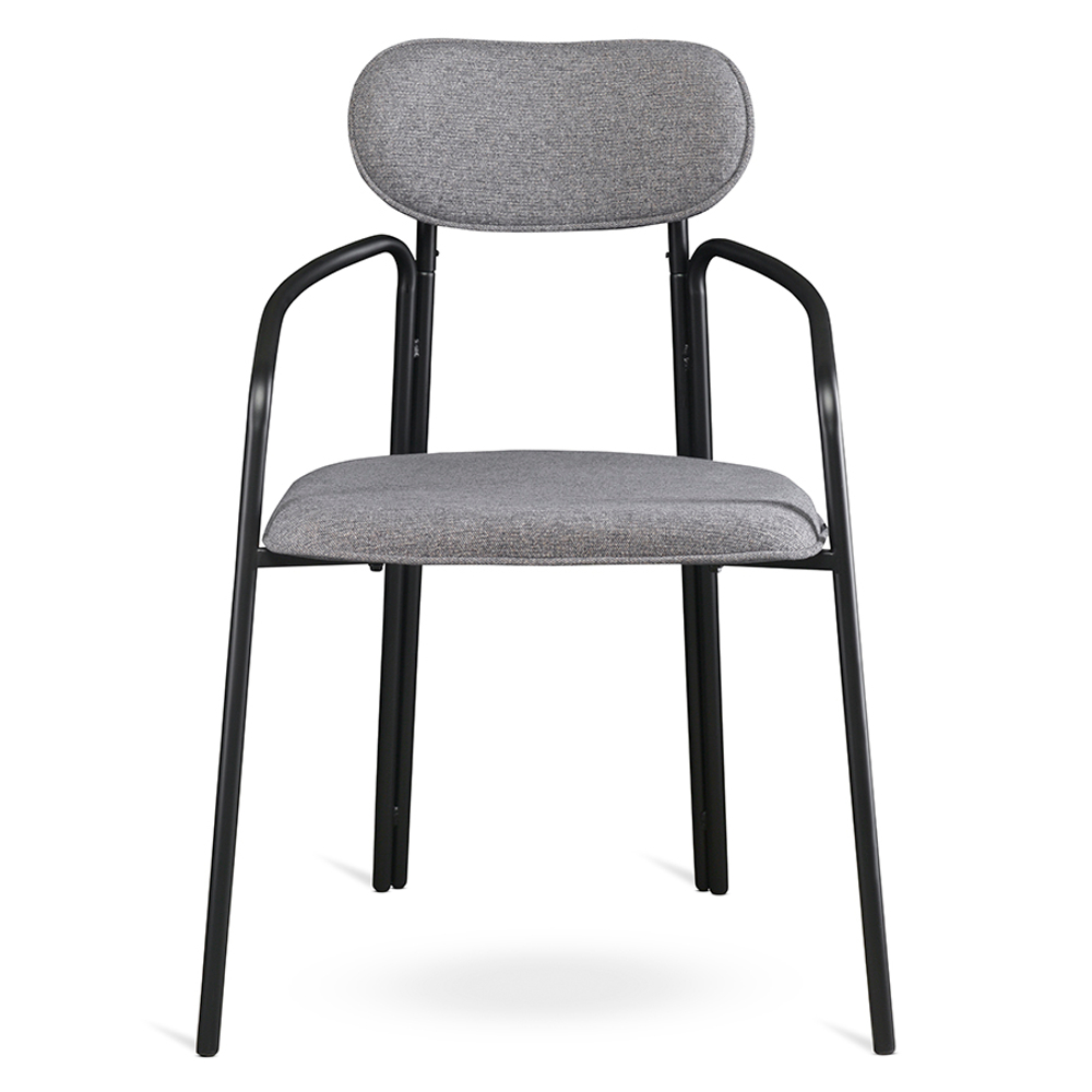 Стул LATITUDE Ror, Round, рогожка, черный/серый