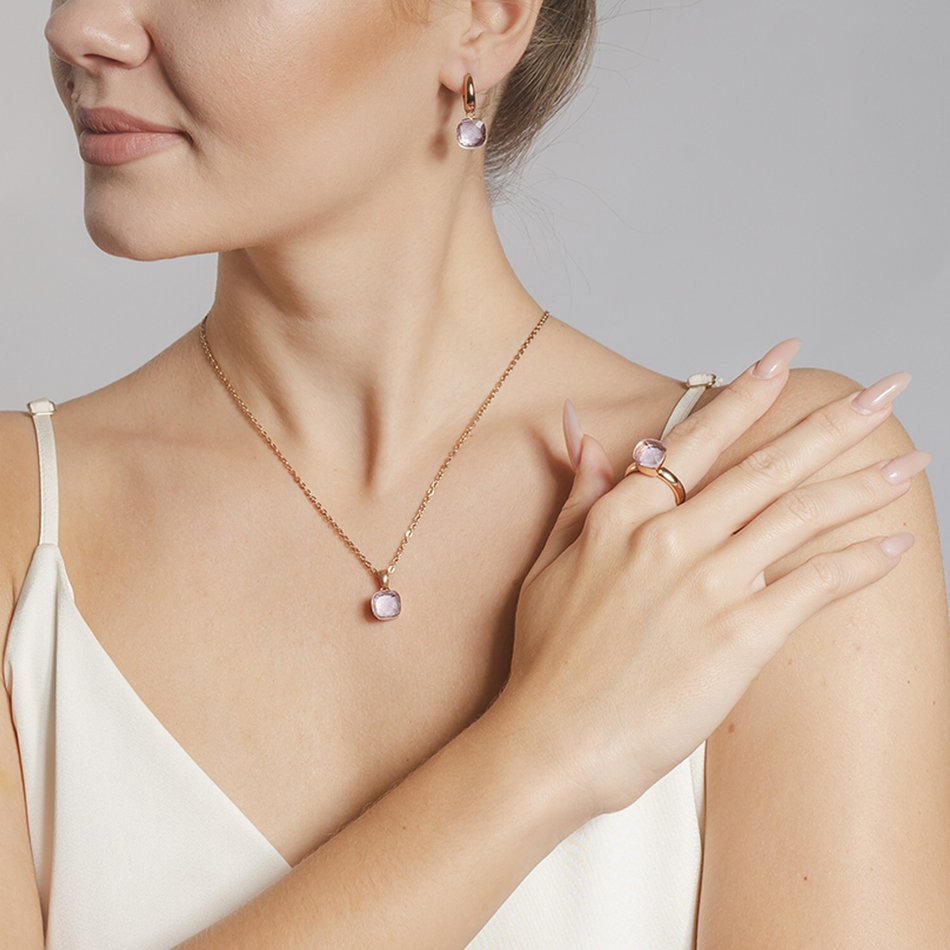 Кольцо Qudo Firenze light rose 18.5 мм 610281 R/RG