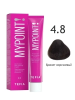 Перманентная крем-краска для волос Tefia MY Mypoint, 4.8 брюнет коричневый, 60 мл