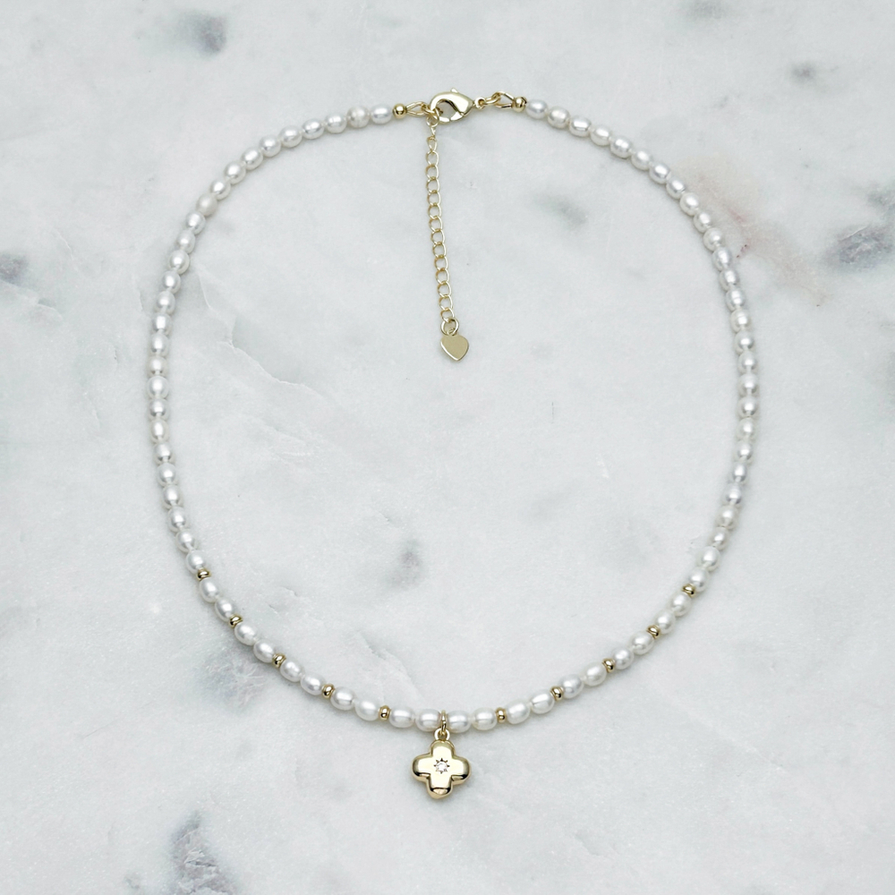 Набор для сборки колье с жемчугом и подвеской