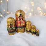 Матрешка "Виды города" 5 мест