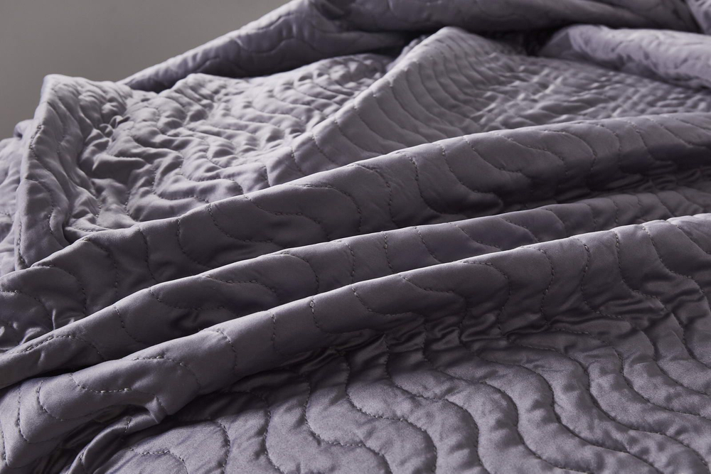 Покрывало 230x250 и 2 наволочки 50х70 Sofi De MarkO Саванна темно-серое