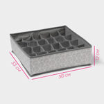 Органайзер для хранения белья, 24 ячейки, 30×33×10 см, цвет серый