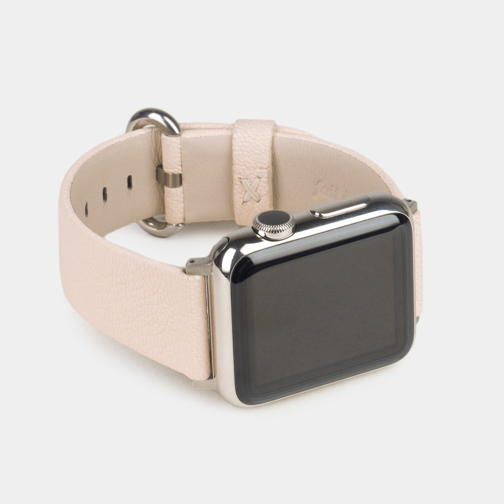 Ремешок для Apple Watch 44/45/46 mm из кожи козы, персикового цвета