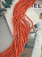 Жемчуг Premium, 4 мм, нить 40 см, Кирпичный