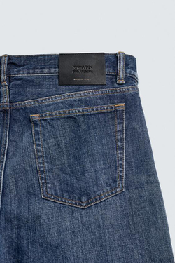 ZARA ДЖИНСЫ ПРЯМОГО КРОЯ ДЛИНОЙ ДО ЩИКОЛОТКИ - LIMITED EDITION, ВЫЦВЕТШИЙ СИНИЙ