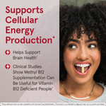 Jarrow Formulas, веганский метилкобаламин, максимальная сила действия, вишня, 5000 мкг, 60 жевательных таблеток