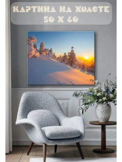 Картина на стену 40 X 50 Зимний пейзаж