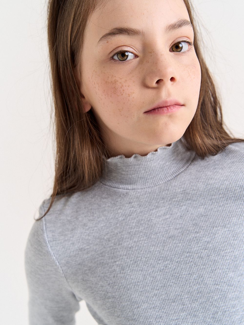 Бадлон с волнистым воротом "Серый" 7+