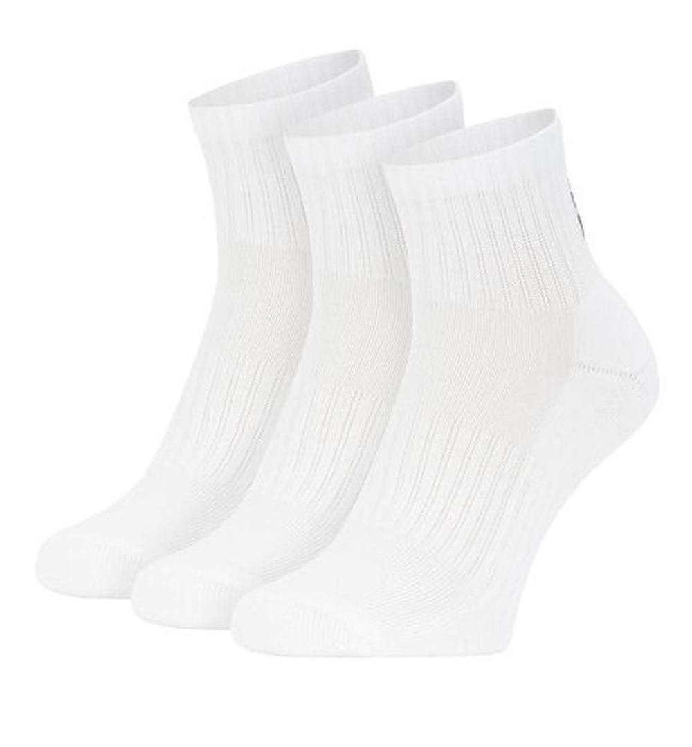 Теннисные носки Under Armour Core Quarter 3P - White