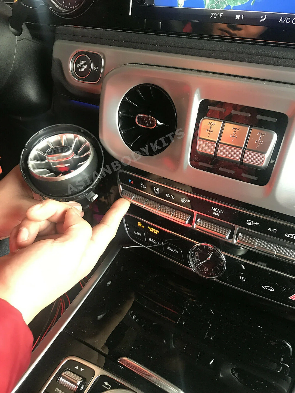 Дефлекторы с подсветкой для Mercedes-Benz G-Class W463A/W464 G500 2018+ Мерседес Гелик гелентваген