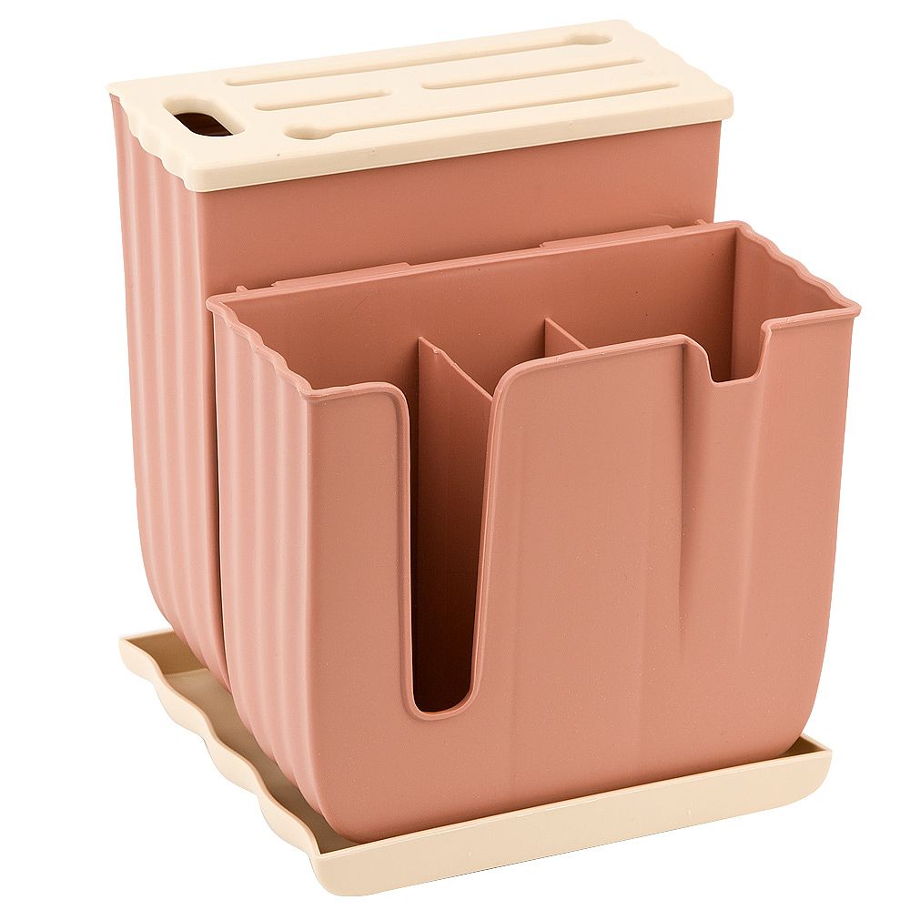 Подставка (сушилка) для ножей, столовых приборов и кухонных принадлежностей 16,5*15*19см. (3вида)