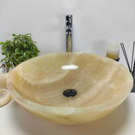 Раковина из оникса Bowl Yellow Big BO-60960 50*50*15