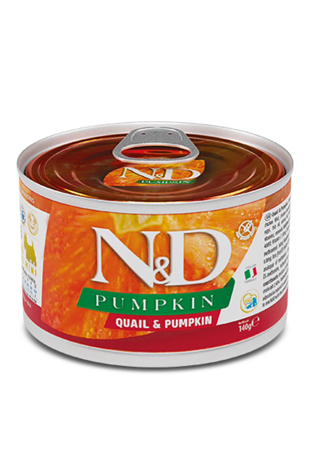 Фармина  N&D Dog Pumpkin Консервы, перепел Adult mini, 140г