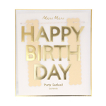 Гирлянда золотая "Happy Birthday" 1.8 м