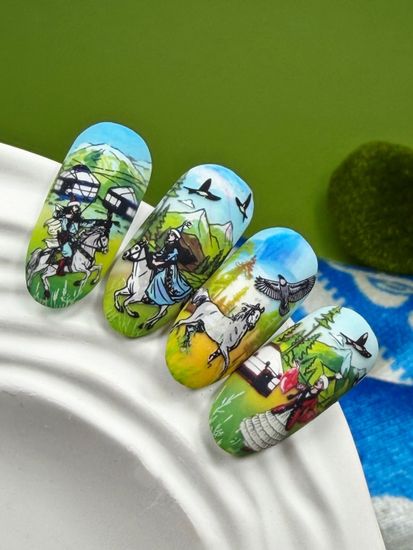 Пластина для стемпинга Enigmanic Stamping №037 KAZAKHSTAN