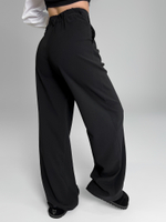 Брюки-палаццо Bisher 050 однотонные классические с карманами и резинкой сзади