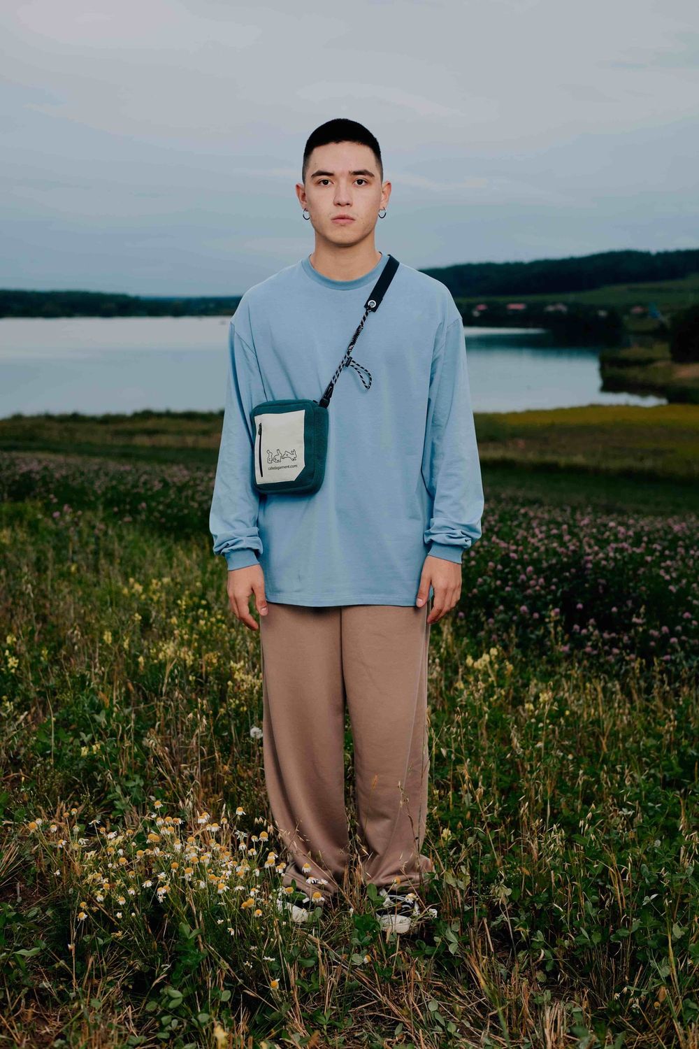 Лонгслив Called a Garment Essential пыльный деним