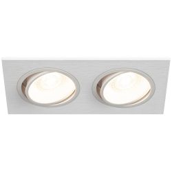 Встраиваемый светильник декоративный ЭРА KL90-2 WH MR16/GU5.3 белый, пластиковый