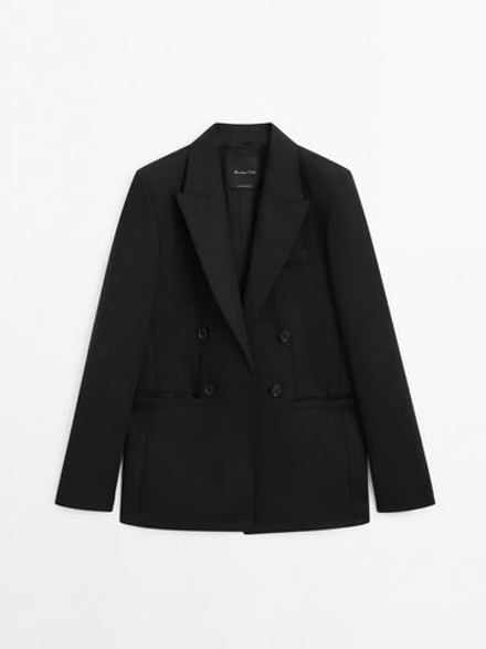 Massimo dutti black blazer discount