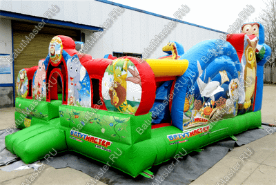 Коммерческий надувной батут "Царство зверей 2" 5*5*3,5 м