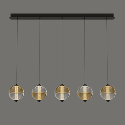 Подвесной светильник MD24022079-5B black/amber