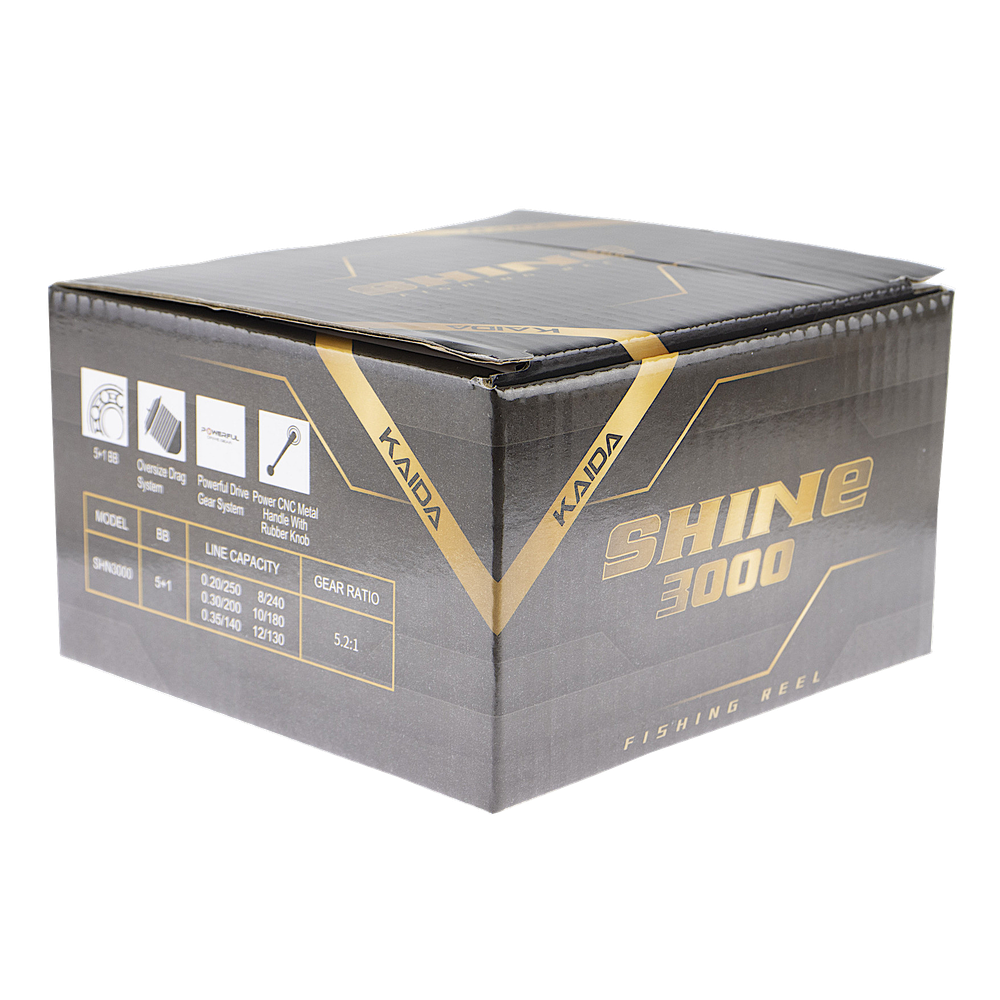 Катушка Kaida Shine SHN4000F 4000 bb5+1 (5.2:1) 274г 0.30/0.35/0.40мм-240/180/120м 81см/об ( Маленькая шпуля )