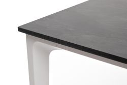 "Малага" обеденный стол из HPL 90х90см, цвет "серый гранит", каркас белый
