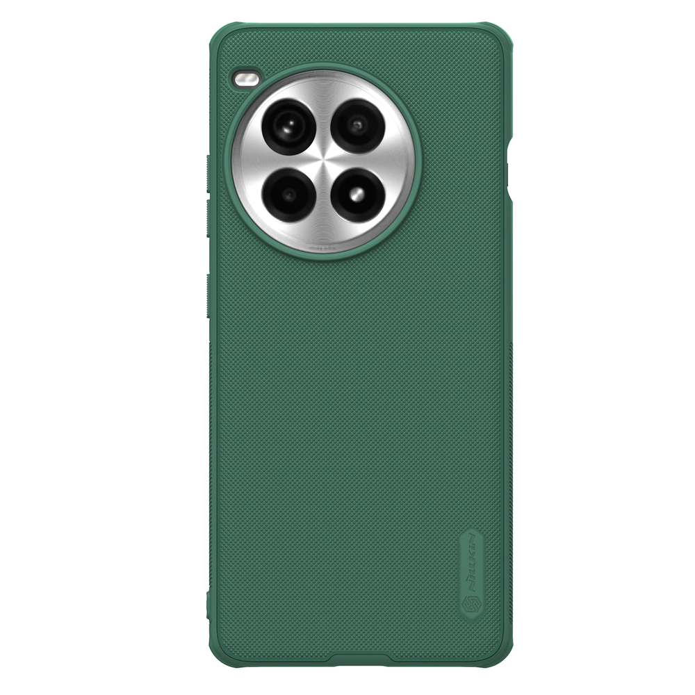 Усиленный двухкомпонентный чехол зеленого цвета (Dark Green) от Nillkin для OnePlus Ace 3 Pro, серия Super Frosted Shield Pro