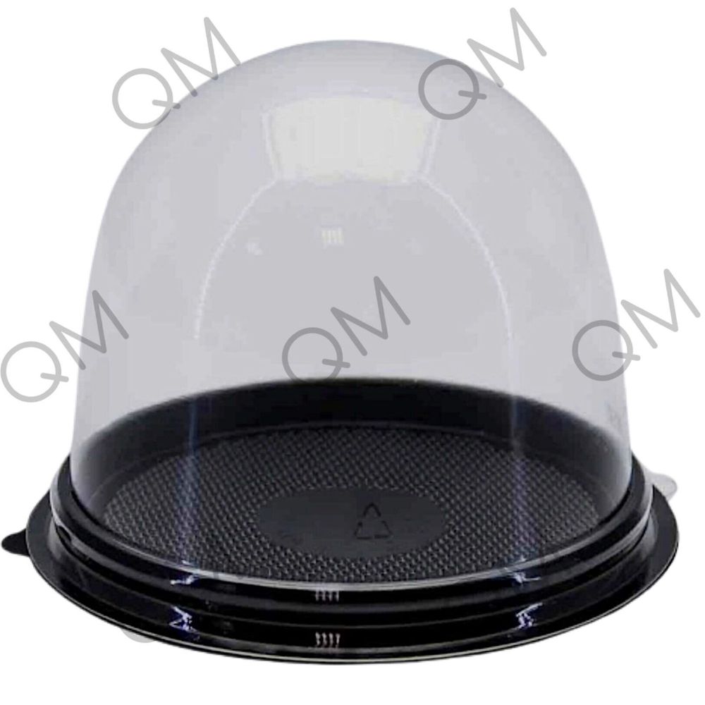 Упаковка купольной формы ПЭТ 110*82 мм (Чёрным дном) (крышка+дно), 390шт