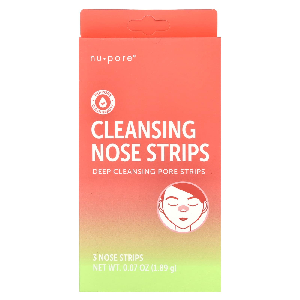 Nu-Pore, Очищающие полоски для носа, 3 полоски для носа, 1,89 г (0,07 унции)