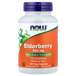 NOW Foods, бузина, 500 мг, 120 растительных капсул