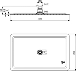IDEALRAIN LUXE Прямоугольный верхний душ 250X400 мм B0391MY