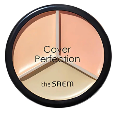 The Saem Cover Perfection Triple Pot Consealer #01 Correct Beige 4.5g*3 Кремовый консилер