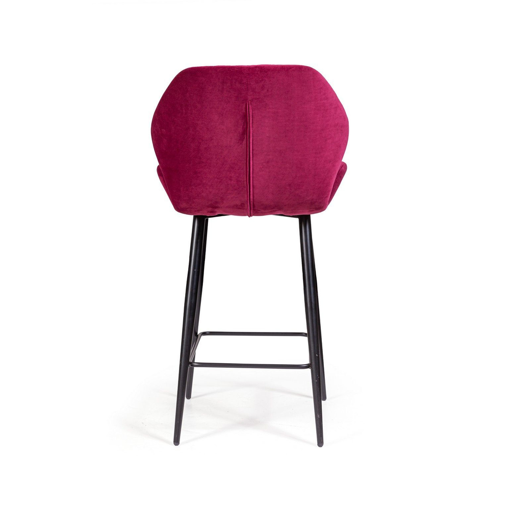 Стул полубарный Crystal, бархат винно-красный 16