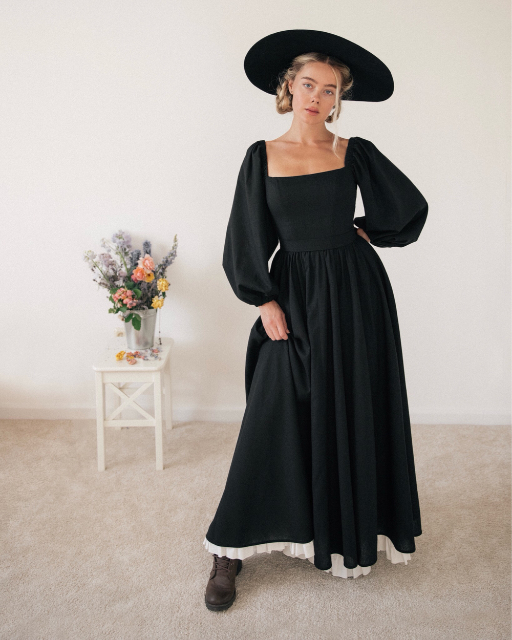 Платье Jaqueline maxi в чёрном цвете