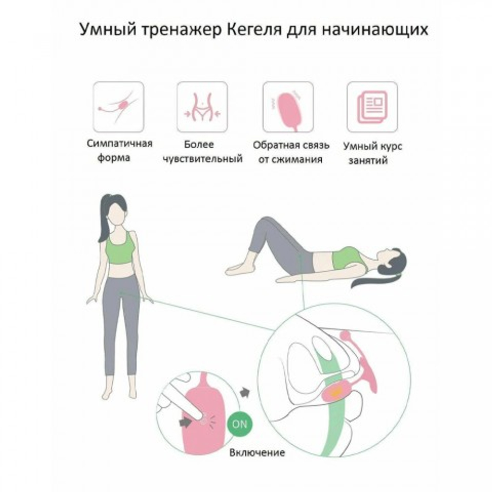Тренажер Кегеля Magic Motion Kegel Coach, розовый