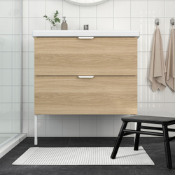 IKEA ALSTERN  (ИКЕА АЛСТЕРН)  -  Коврик для ванной комнаты, белый, 50x80 см
