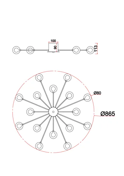 Люстра FR5242CL-16W Знаменитость G4x16 Freya fr5242cl-16w