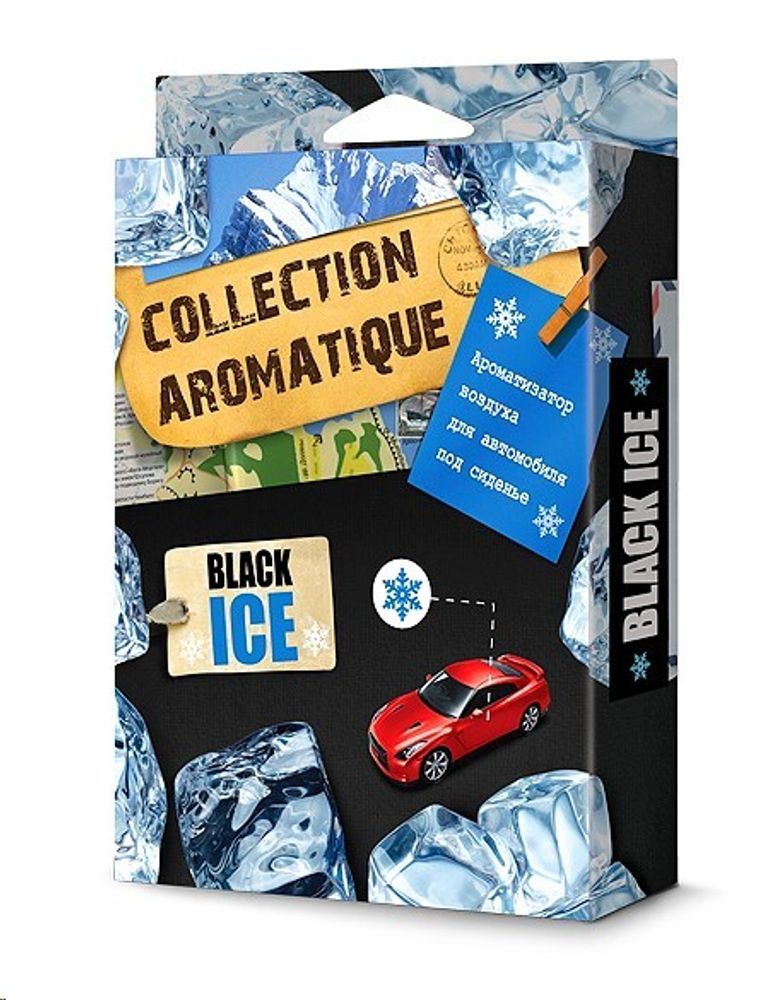 Ароматизатор под сиденье  COLLECTION AROMATIQUE  Черный лед/вода 200 мл (FOUETTE)