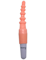 Телесный гелевый анальный вибратор - 20,5 см. (Цвет: телесный)