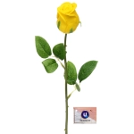 Цветок искусственный «Natur» 45см Роза желтая