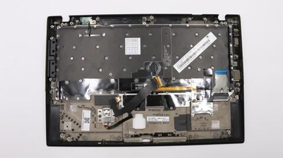 Верхняя панель с клавиатурой (топкейс) для ноутбука Lenovo X1 Carbon 6th Gen, раскладка - русская, Finger Print (01YR591)(01YR555), оригинал