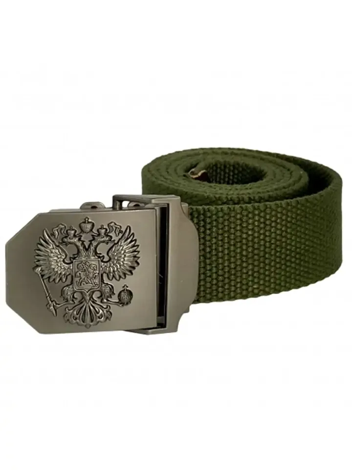 Ремень тактический брючный герб РФ (олива)
