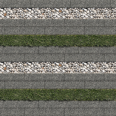 Тротуарная плитка ГАЗОННАЯ РЕШЕТКА - Гранит+ Серый с черным