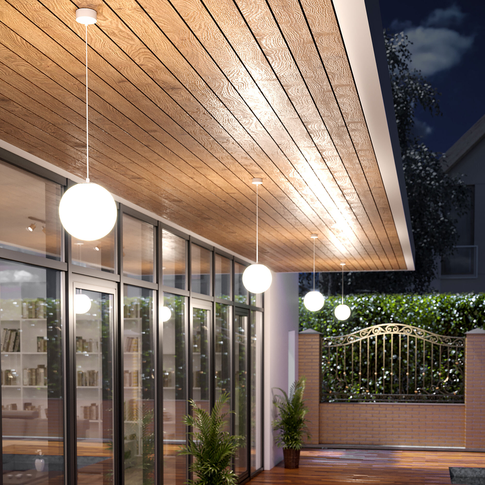 Уличный подвесной светильник Sfera H 35158/U белый